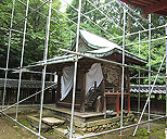 積川神社様 改修工事〜2012年7月末までの風景